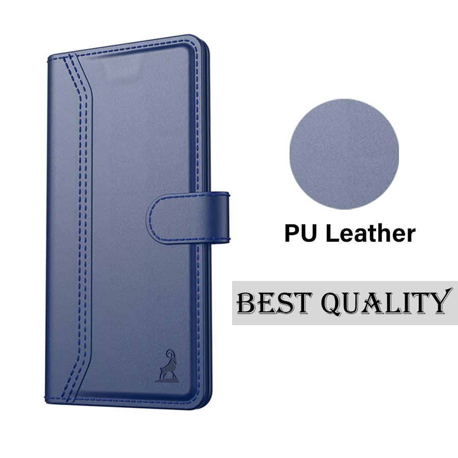Vivo T3x 5G Aibex PU Leather Flip Cover Foldable Stand & Pocket Magnetic Closure - Aibex